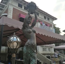 Jardín al aire libre hermosa escultura de bronce de la niña de la gracia, estatuas de bronce personalizadas, proveedor de esculturas de China proveedor