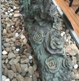 Jardín al aire libre hermosa escultura de bronce de la niña de la gracia, estatuas de bronce personalizadas, proveedor de esculturas de China proveedor