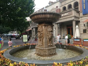 Fuente de jardín de arenisca con piscina, proveedor de esculturas de mármol de China proveedor