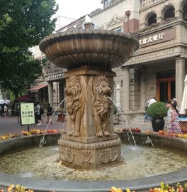 Fuente de jardín de arenisca con piscina, proveedor de esculturas de mármol de China proveedor