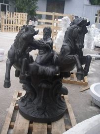 Escultura de caballo tallada en piedra natural, escultura de animal de mármol rosa, proveedor de tallado en piedra proveedor