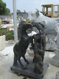 Escultura de caballo tallada en piedra natural, escultura de animal de mármol rosa, proveedor de tallado en piedra proveedor