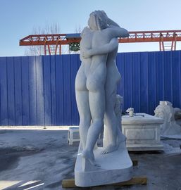 Estatua de tres damas de mármol blanco, proveedor de esculturas en piedra proveedor