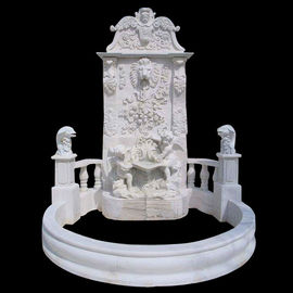 Fuente de agua de piedra tallada para jardín, estatua, fuente de agua, proveedor de tallado en piedra proveedor