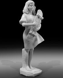 Exposición de arte de interior esculturas de mármol hermosa chica estatua de piedra, proveedor de tallado de piedra proveedor