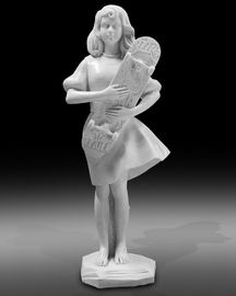 Exposición de arte de interior esculturas de mármol hermosa chica estatua de piedra, proveedor de tallado de piedra proveedor