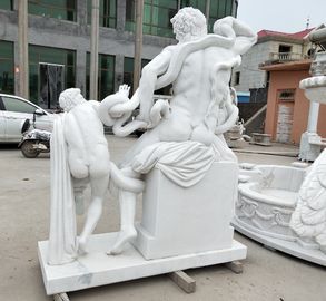Exposición de museo esculturas de mármol réplica de Laocoonte estatua de piedra, proveedor de tallas de piedra proveedor