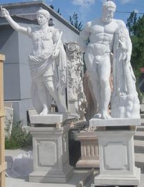 Museo de estatuas de la antigua Roma esculturas de mármol réplica de Hércules estatua de piedra, proveedor de tallas de piedra proveedor
