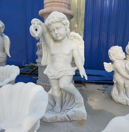 Estatua de un ángel de piedra de jardín, un niño, un ángel de mármol, esculturas talladas a mano, proveedor de tallas en piedra proveedor