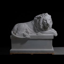 Esculturas de leones de mármol de estudio de arte personalizadas de alta calidad, proveedor de esculturas de tallado en piedra de China proveedor