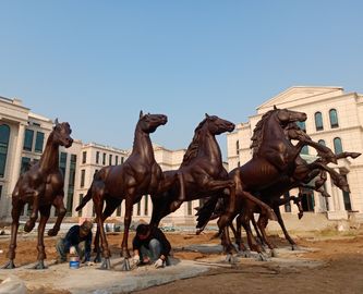 Esculturas de caballo de bronce para jardín, estatuas de caballo de latón, estatuas de animales de bronce fundido, proveedor de esculturas de China proveedor