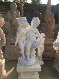 Estatuas de mármol para jardín al aire libre, esculturas de pareja de mármol para parque, proveedor de esculturas de tallado en piedra de China proveedor