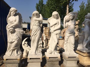 Esculturas de mármol de dama de gracia interior, estatuas de piedra de mármol para parques, proveedor de esculturas de tallado en piedra de China proveedor